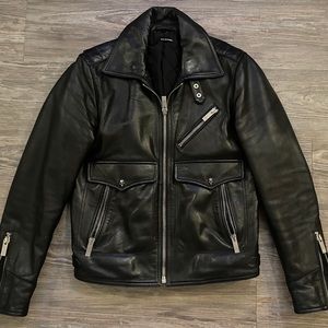The Kooples Leather Motorcycle Jacket